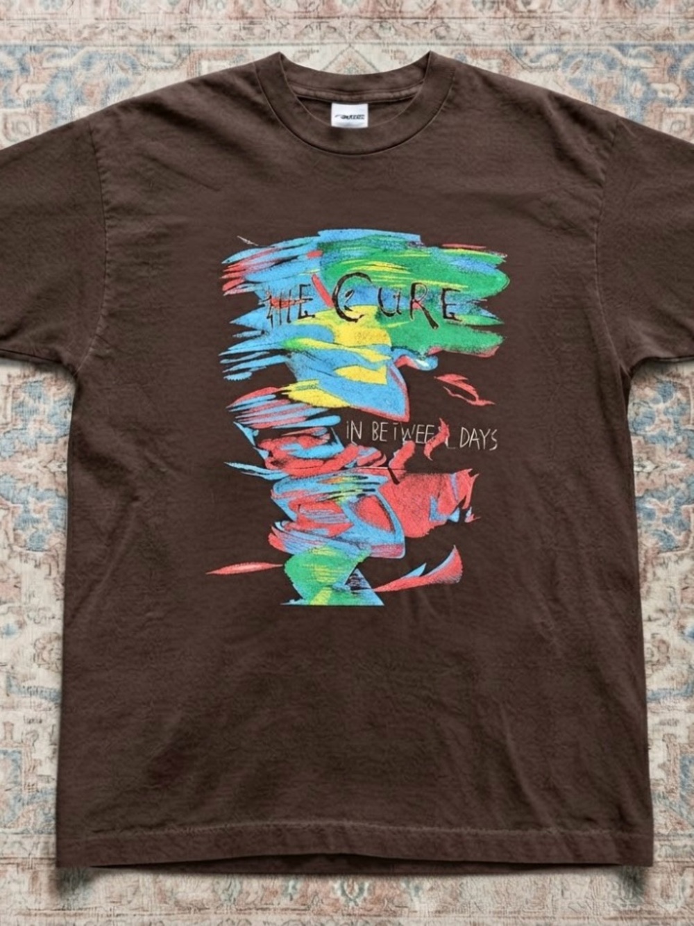 The Cure In Between Days Abstract Portrait 80s Music Graphic T-Shirt